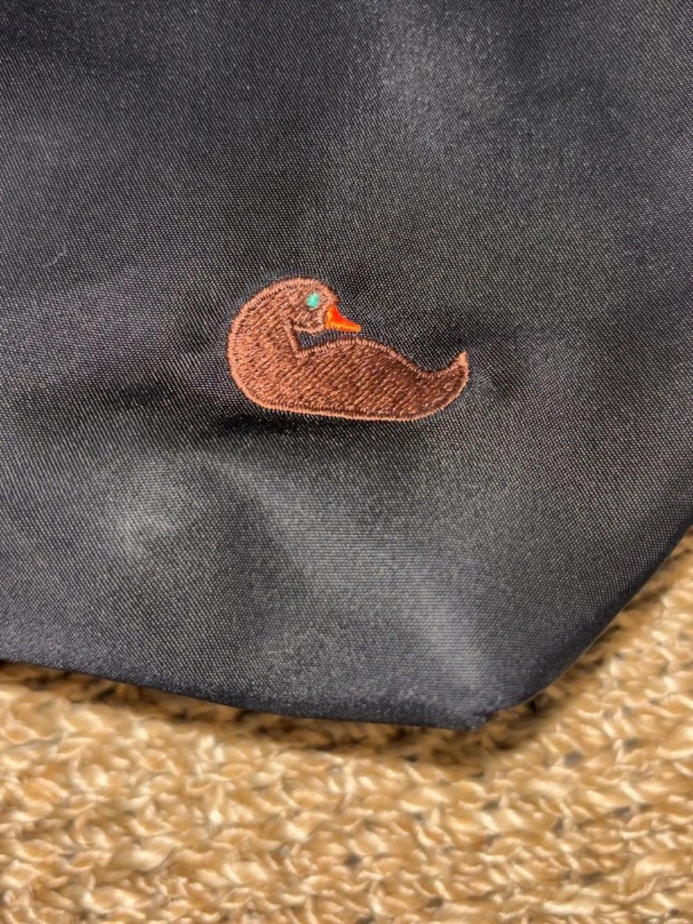 Y2K Dooney & Bourke Black Nylon Shoulder Bag w Tan Leather Trim and Brown Suede - Picture 11 of 11
